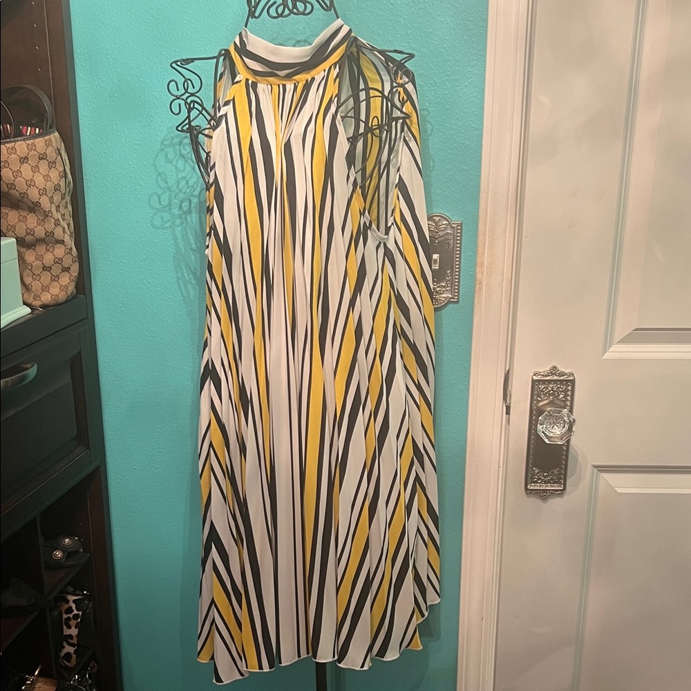 Love in Vibrant Striped Midi Dress